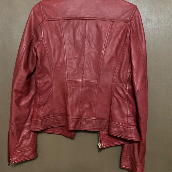 Red Leather Jacket - Picture 3 of 5